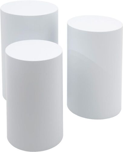 Metal Cylinder Pedestal Display Stands, 3 pc
