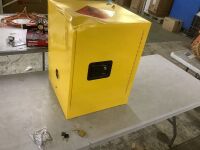 12 Gallon Yellow Safety Storage Cabinet for Flammable Liquids - Dented