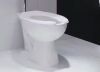 Swiss Madison Sirene Floor-Mounted Comfort Height Commercial Elongated Top Flush Spud Flushometer Toilet Bowl Only in Glossy White