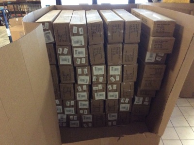 Pallet of (45) Te Deum 28" Satin Black Hairpin Coffee Table Legs, Sets of 4 - Appear New 