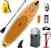 DAMA Inflatable Ultra-Light Stand Up Paddle Board with Hand Pump, 9'6" x 30" x 6", Design May Vary - Appears New in Damaged Box 