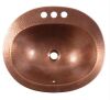 SINKOLOGY Seville Antique Copper 20" Oval Drop-In Bath Sink