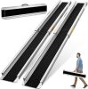 7FT Portable Wheelchair Ramp, Adjustable Wheelchair Ramps for Home Steps, 1200LBS Capacity Telescopic Non-Skid Threshold Handicap Wheel Chair Ramp for Doorways