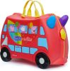 Trunki x Peppa Pig Ride-On Suitcase - Carry-on Approved Luggage, 18L Travel Bag, Kids Suitcases on Wheels for Girls and Boys, Lightweight Cabin Hand Luggage with Tow Strap