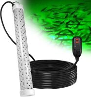 Goldlife 110V Underwater Green Fishing Light with 50ft Cable, 21Inch 800W 80000LM GFCI Safety Plug Brightness LED Light Attractants for Docks/Boats/Kayaks, IP69K Rated for Fresh & Salt Water
