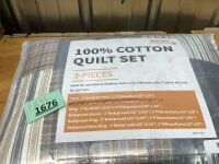 100% Cotton Quilt Set 3-Piece