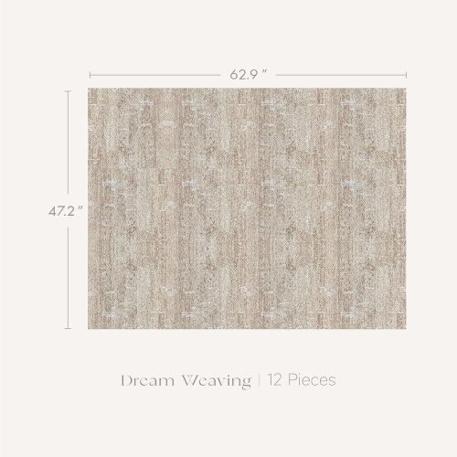 12Pcs Removable Carpet Tiles, 16x16 Soft Padded Non-Adhesive Carpet Squares, 0.35" Pile Height with Non-Slip Backing for Home Office, Living Room, Bedroom (White Dots)