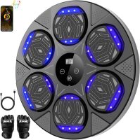 Music Boxing Machine, Boxing Wall Mount Machine for Kids Adult, Bluetooth Smart Boxing Traineing Machine with Boxing Gloves, Boxing Workout Equipment Target for Home, Office, Gym