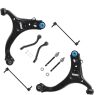 8PCS Front Lower Control Arm Fit For Santa Fe 2007-2012, Fit For Kia Sorento 2011-2013 Suspension Kit w/Ball Joints Sway Bars Link Tie Rod Ends Driver & Passenger Side