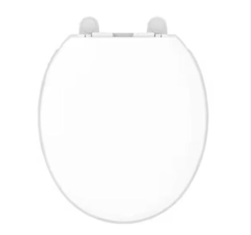 Lot of (3) Gerber Round Soft Close Toilet Seat in White, Heavy-Duty Fade-Resistant Plastic