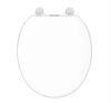 Lot of (3) Gerber Round Soft Close Toilet Seat in White, Heavy-Duty Fade-Resistant Plastic