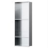 BWE 13 in. W x 31 in. H x 4 in. D Bathroom Shower Double Shelf Niche Over Mount Installation in Brushed Nickel