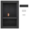 16 in. W x 24 in. H x 3.5 in. D Shower Niche Ready for Tile Double Shelf Organizer in Black