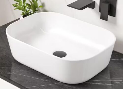 Eridanus Salerno 18 in. x 13 in. Crisp White Vitreous China Rectangular Bathroom Vessel Sink