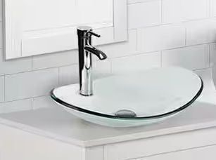 Glass Vessel Sink with Faucet