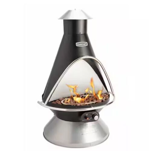 CUISINART 31 in. x 31 in. Steel Chimenea Propane Fire Pit - Missing 1 Tank Holder Assembly Bar