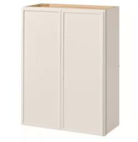 Hampton Bay Leyton 27 in. W x 12 in. D x 36 in. H Ready to Assemble Plywood Slim Shaker Wall Kitchen Cabinet in Antique White