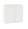 Hampton Bay Shaker 33 in. W x 12 in. D x 30 in. H Assembled Wall Cabinet in Satin White