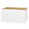 Hampton Bay Avondale 36 in. W x 24 in. D x 18 in. H Ready to Assemble Plywood Shaker Wall Bridge Kitchen Cabinet in Alpine White