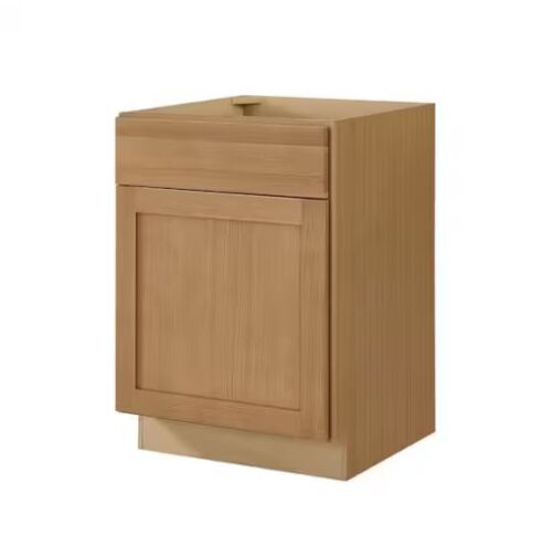 Hampton Bay Avondale 24 in. W x 24 in. D x 34.5 in. H Ready to Assemble Plywood Shaker Base Kitchen Cabinet in White Oak