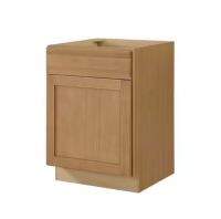 Hampton Bay Avondale 24 in. W x 24 in. D x 34.5 in. H Ready to Assemble Plywood Shaker Base Kitchen Cabinet in White Oak