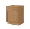 Hampton Bay Avondale 24 in. W x 24 in. D x 34.5 in. H Ready to Assemble Plywood Shaker Base Kitchen Cabinet in White Oak