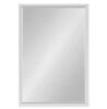 Kate and Laurel Calder 23.5 in. W x 35.5 in. H Framed Rectangular Beveled Edge Mirror in White