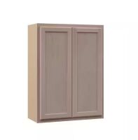 Hampton Bay Recessed Panel 27 in. W x 12 in. D x 36 in. H Assembled Wall Cabinet in Unfinished
