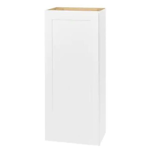 Hampton Bay Avondale 18 in. W x 12 in. D x 42 in. H Ready to Assemble Plywood Shaker Wall Kitchen Cabinet in Alpine White