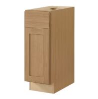 Hampton Bay Avondale 12 in. W x 24 in. D x 34.5 in. H Ready to Assemble Plywood Shaker Base Kitchen Cabinet in White Oak