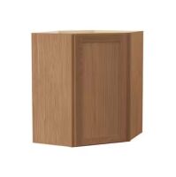 Hampton Bay Sinclair 24 in. W x 12 in. D x 30 in. H Assembled Diagonal Corner Wall Cabinet in Shaker Saddle Oak