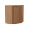 Hampton Bay Sinclair 24 in. W x 12 in. D x 30 in. H Assembled Diagonal Corner Wall Cabinet in Shaker Saddle Oak