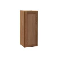 Hampton Bay Sinclair 12 in. W x 12 in. D x 30 in. H Assembled Wall Cabinet in Shaker Saddle Oak
