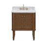 Home Decorators Collection Collette 30 in. Single Sink Cinnamon Oak Bath Vanity with White Carrara Marble Top - Cracked Top