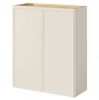 Hampton Bay Leyton 30 in. W x 12 in. D x 36 in. H Ready to Assemble Plywood Slim Shaker Wall Kitchen Cabinet in Antique White