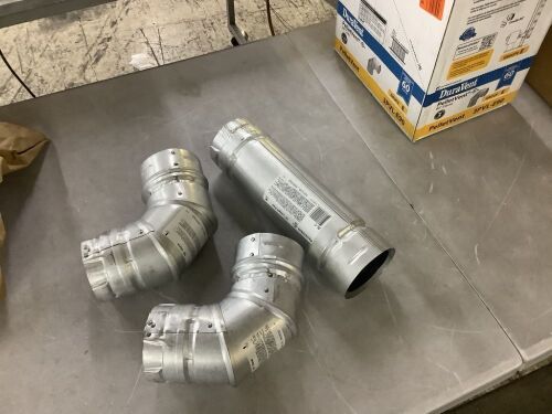 DuraVent PelletVent for Multi-Fuel 3in. Diameter X 12in. Straight Pipe Length & (2) 90 Degree Elbows