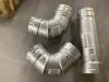 DuraVent PelletVent for Multi-Fuel 3in. Diameter X 12in. Straight Pipe Length & (2) 90 Degree Elbows - 3