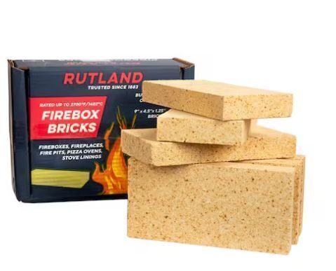 Rutland 4.5 in. x 9 in. x 1.25 in. Fire Brick, 6 pc