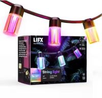 LIFX 12-Light 24 ft. Outdoor Plug-In RGB Integrated LED Smart Wi-Fi String Light, Works with Alexa/Hey Google/HomeKit/Siri