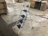 Folding Steel 4-Step Ladder w/ Hand Rail, Wide Steps, 330lbs Capacity