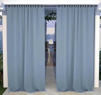 SNOWCITY Outdoor&nbsp;Waterproof Tab Top Curtain Panel, 52"x108", Appears New, Sold as is