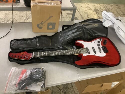 Beginner Electric Guitar Kit w/ Case, 10W Amp, Tremolo Bar - 39in
