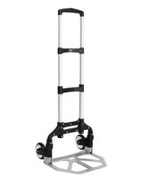 165 lbs. Capacity Aluminium Folding Dolly Push Hand Truck in Black