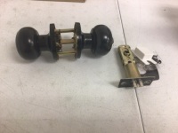 Matte Black Locking Doorknob, Appears New, Sold as is
