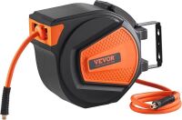 VEVOR Retractable Air Hose Reel, 3/8IN x 50FT Hybrid Air Hose Max 300PSI