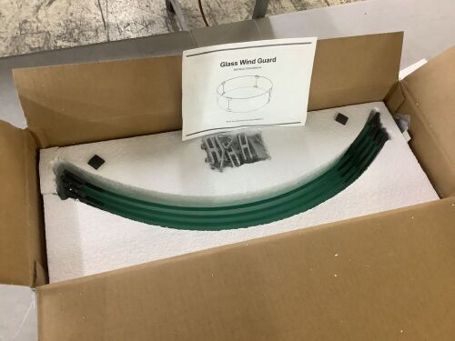 Round Glass Fire Pit Wind Guard