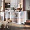 ZJSF Freestanding Indoor Dog Gate, 24" H, 3 Panels
