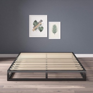 Zinus Metal Platform Bed Frame w/ Wooden Slats, Queen, May be Missing Hardware