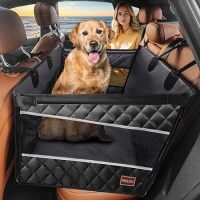 MIXJOY Dog Car Seat for Large Medium Dogs, Back Seat Extender for Pets, Waterproof Pet Carseat for Medium Sized Dog, Hammock for Pet, with Storage Pocket