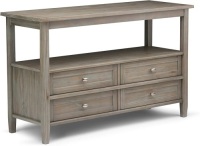 SIMPLIHOME Warm Shaker SOLID WOOD 48 inch Wide Rustic Contemporary Modern Console Table. Appears New